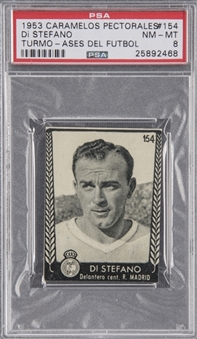 1953 Caramelos Pectorales Turmo Ases Del Futbol #154 Alfredo Di Stefano (Legendary Footballer) Rookie Card – PSA NM-MT 8 "1 of 2!"